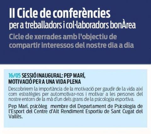 Avui comença el Cicle de Conferències per a treballadors