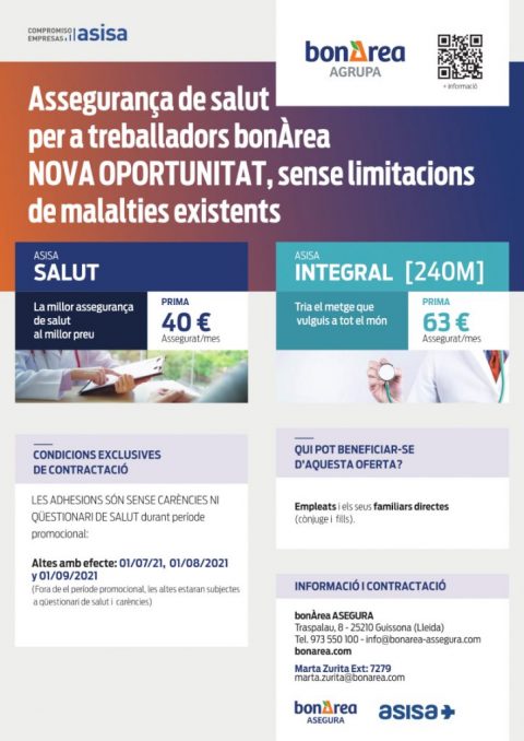 Pòlissa de salut exclusiva pels treballadors de bonÀrea Agrupa