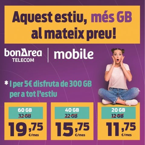 Promoción verano de bonÀrea Telecom Mobile