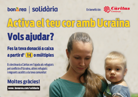 Nueva campaña de donaciones en tiendas bonÀrea de Cataluña y online para familias refugiadas y migrantes