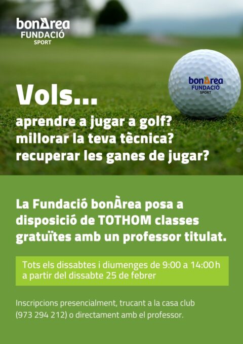 Vols aprendre a jugar a golf?