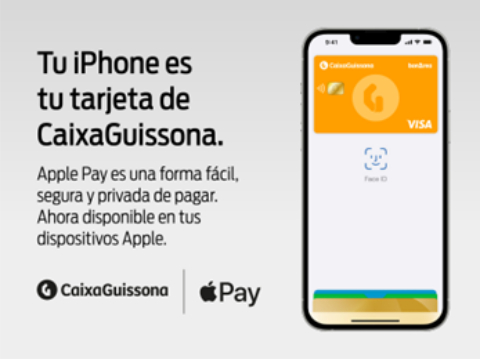 Nuevo servicio CaixaGuissona: APPLE PAY.