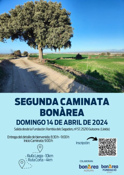 📢 ¡Todavía estás a tiempo de inscribirte a la segunda caminata de bonÀrea!