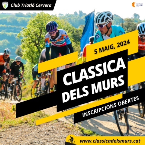 Sorteo de 2 inscripciones a la marcha cicloturista “Clàssica dels murs” de Cervera del próximo 5 de mayo para trabajadores/as de bonÀrea!